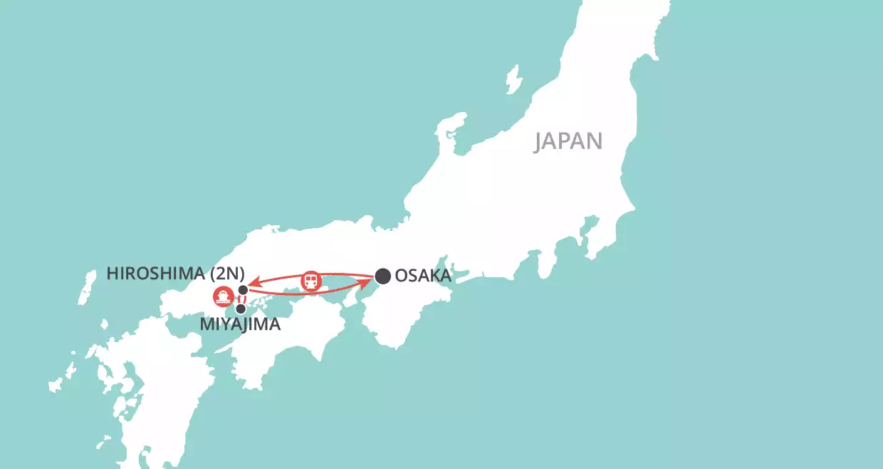 Hiroshima & Miyajima map