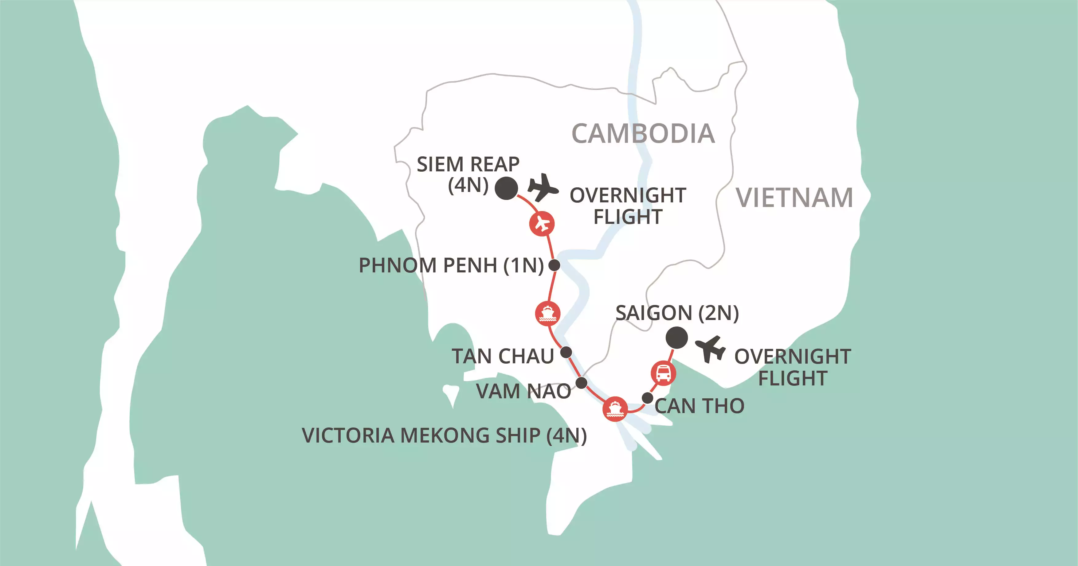 A Mekong Experience map