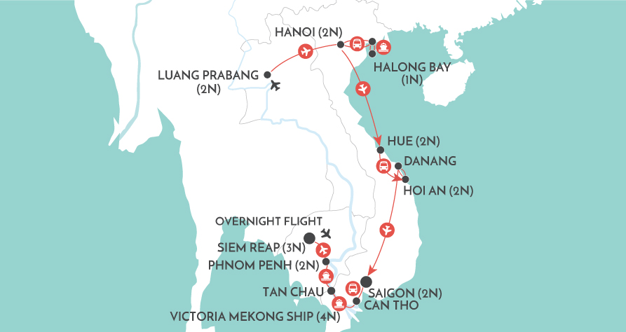 Inspiring Indochina map