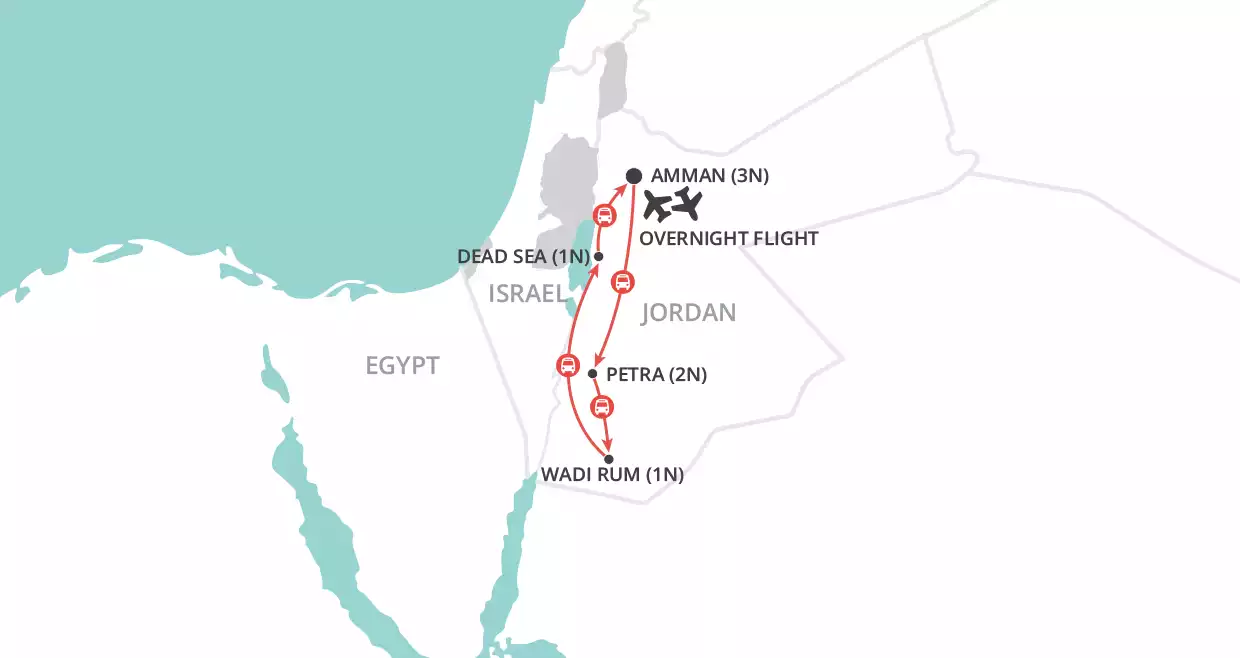 Journey through Jordan map