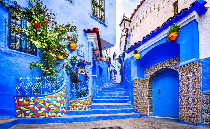 Dinner in the Blue city