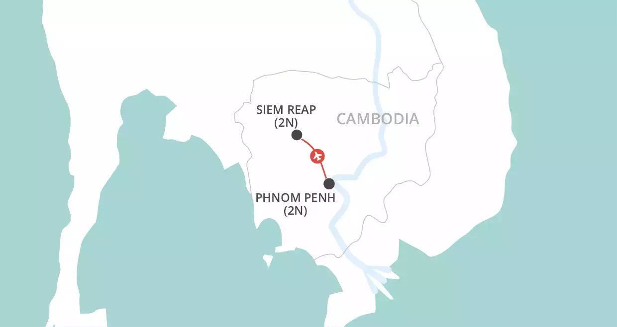 Cambodia Short Stay map