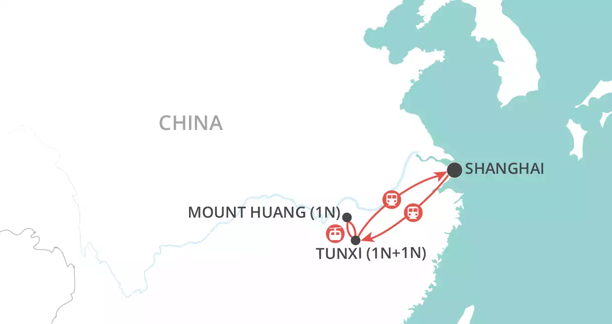 Mt Huang Short Stay map