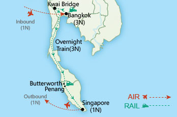Bangkok To Singapore By Rail Thailand Private Tour Wendy Wu Tours Bangkok To Singapore By Rail Map