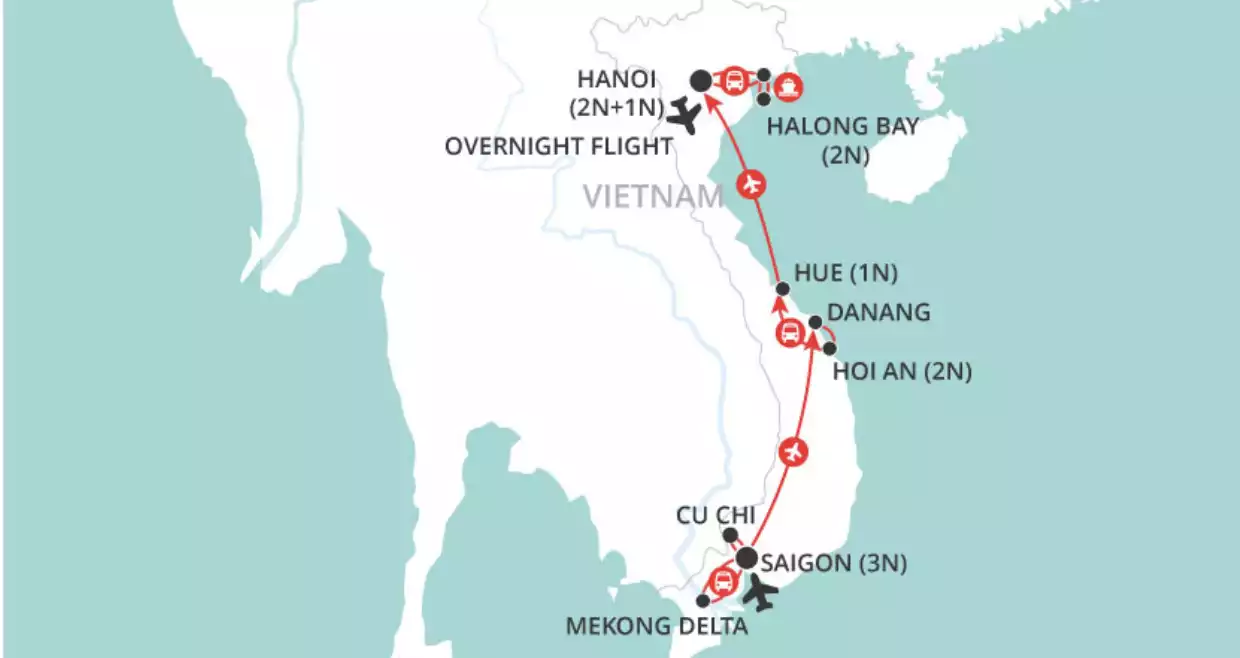 Christmas in Vietnam map