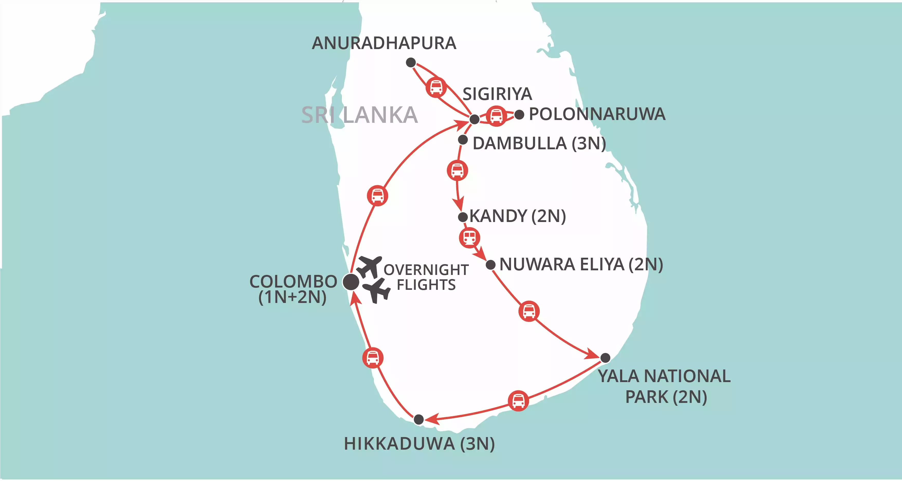Christmas in Sri Lanka map