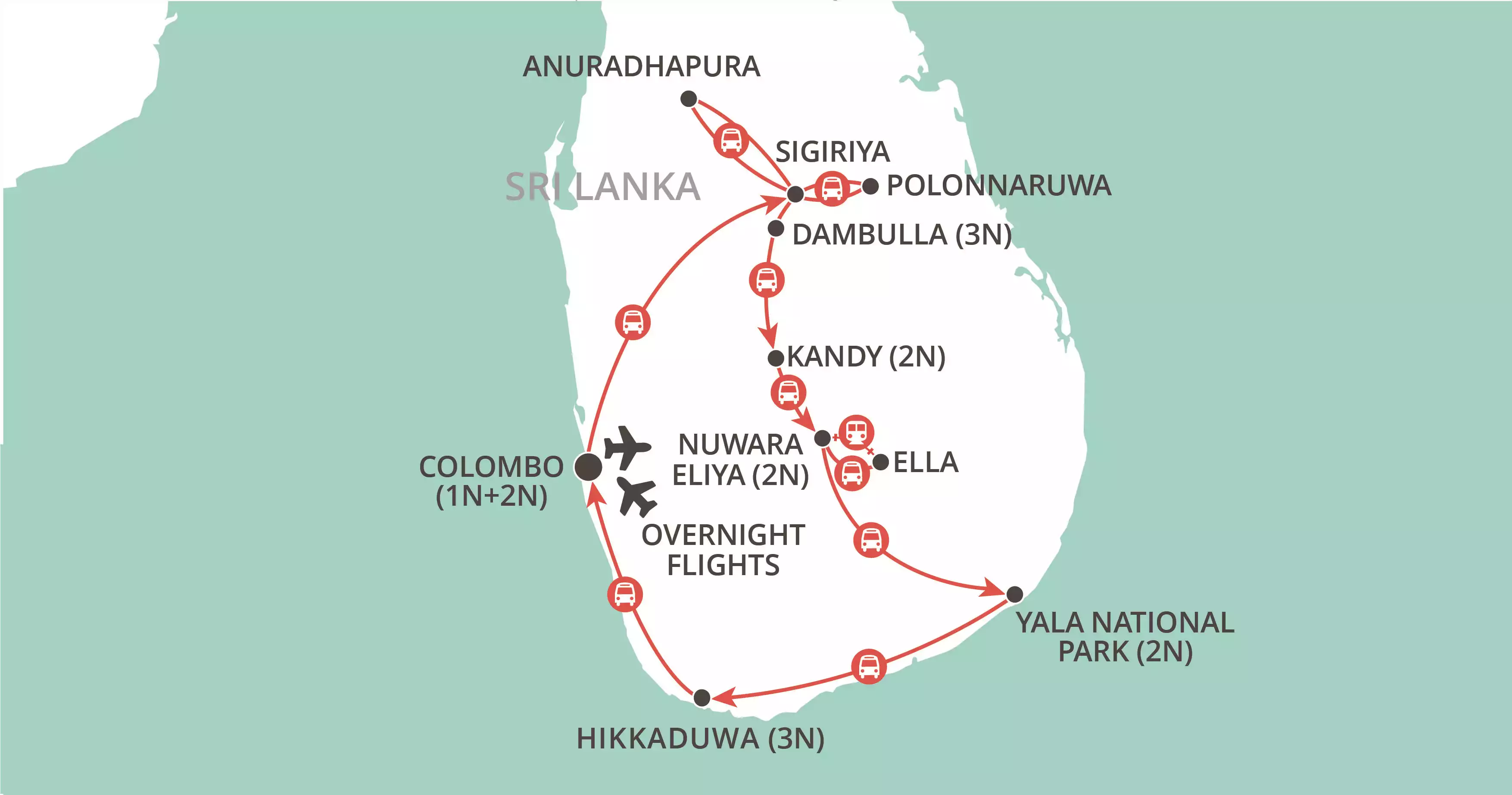Christmas in Sri Lanka map