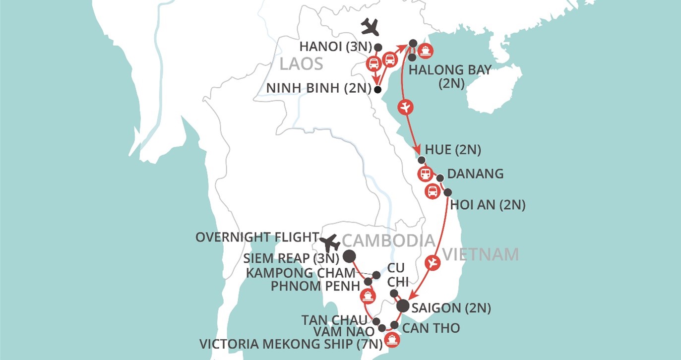 Grand Mekong Odyssey map