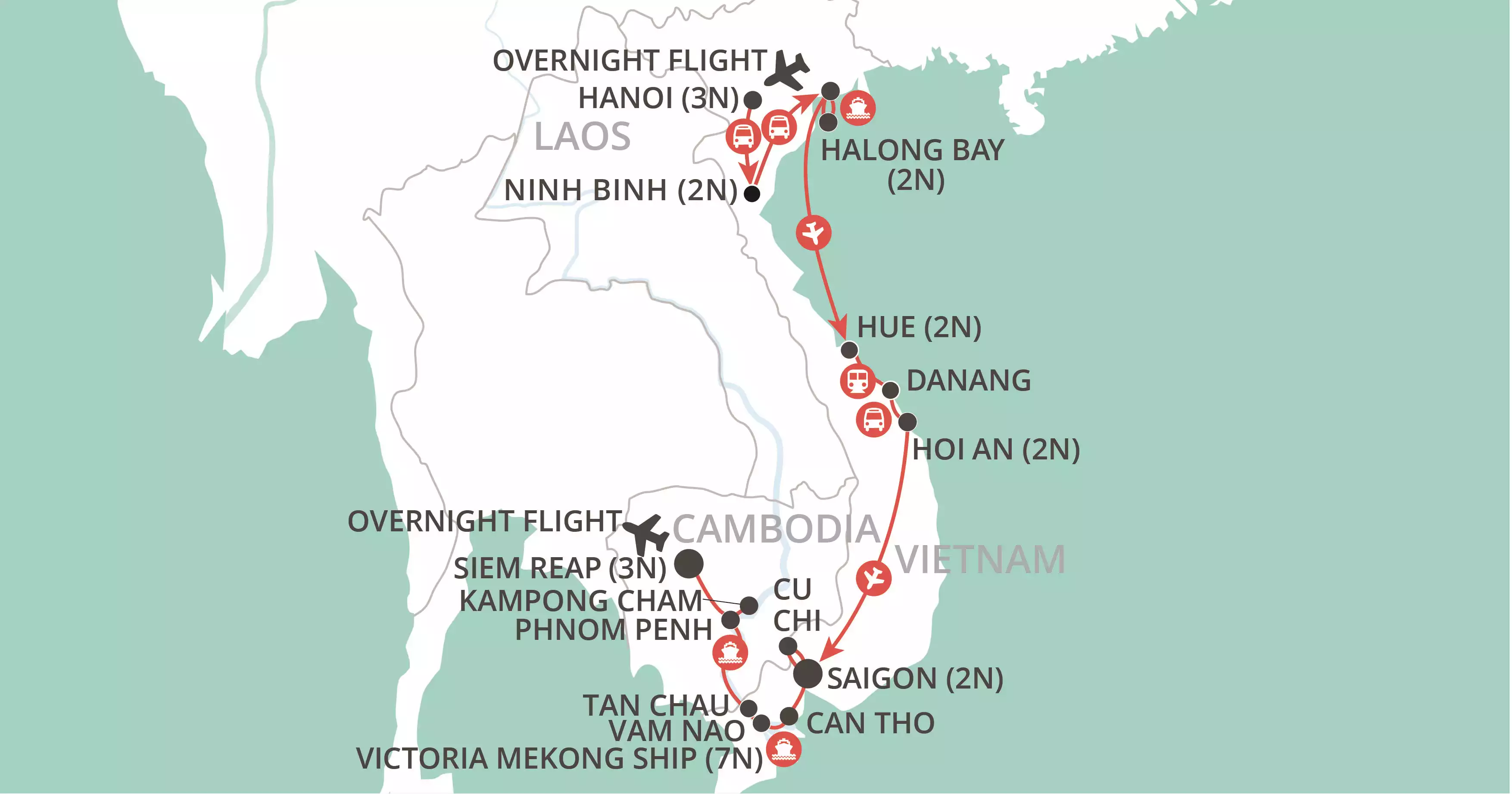 Grand Mekong Odyssey map