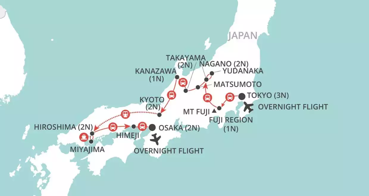 Best of Japan map