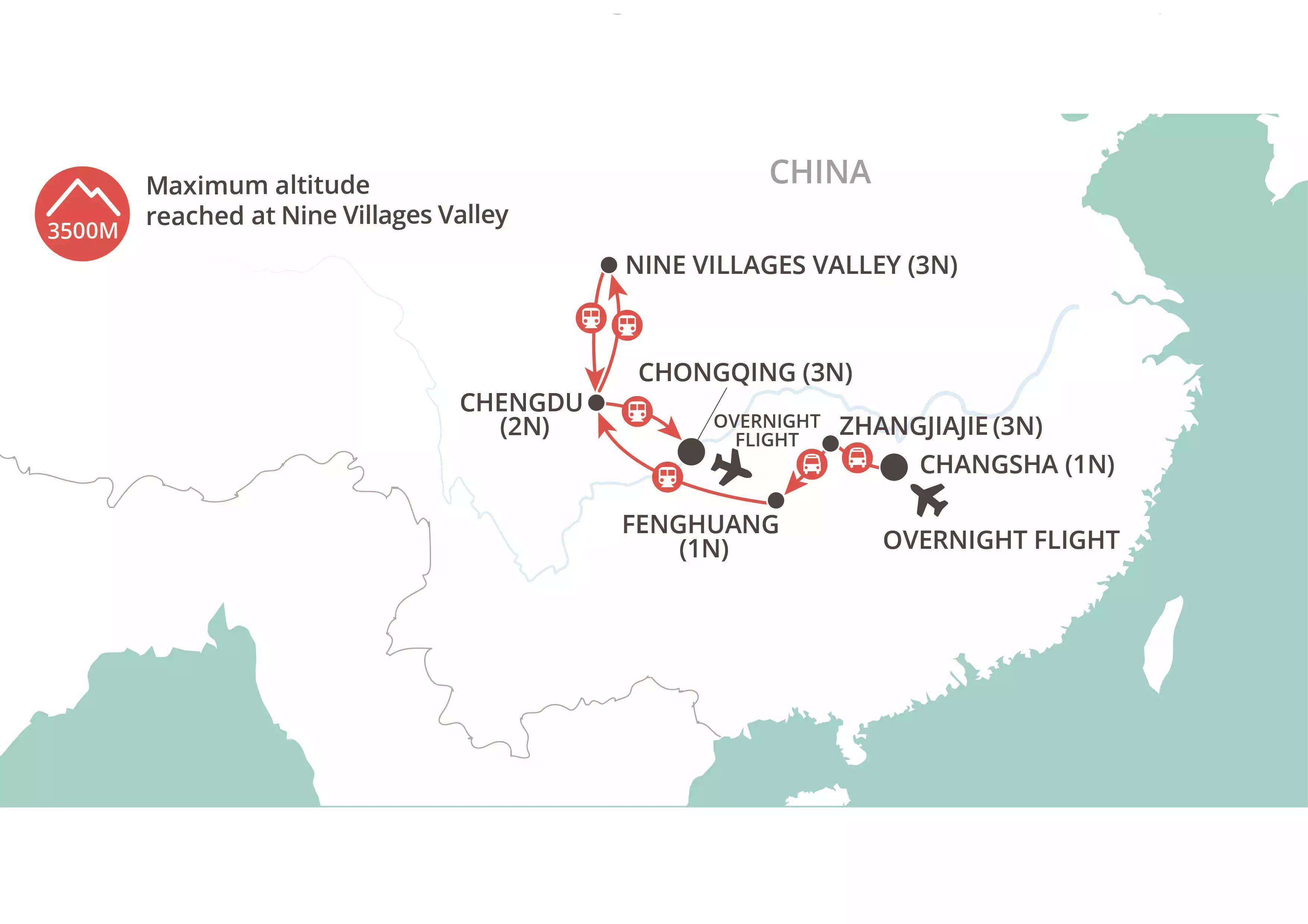 Natural Treasures of China map