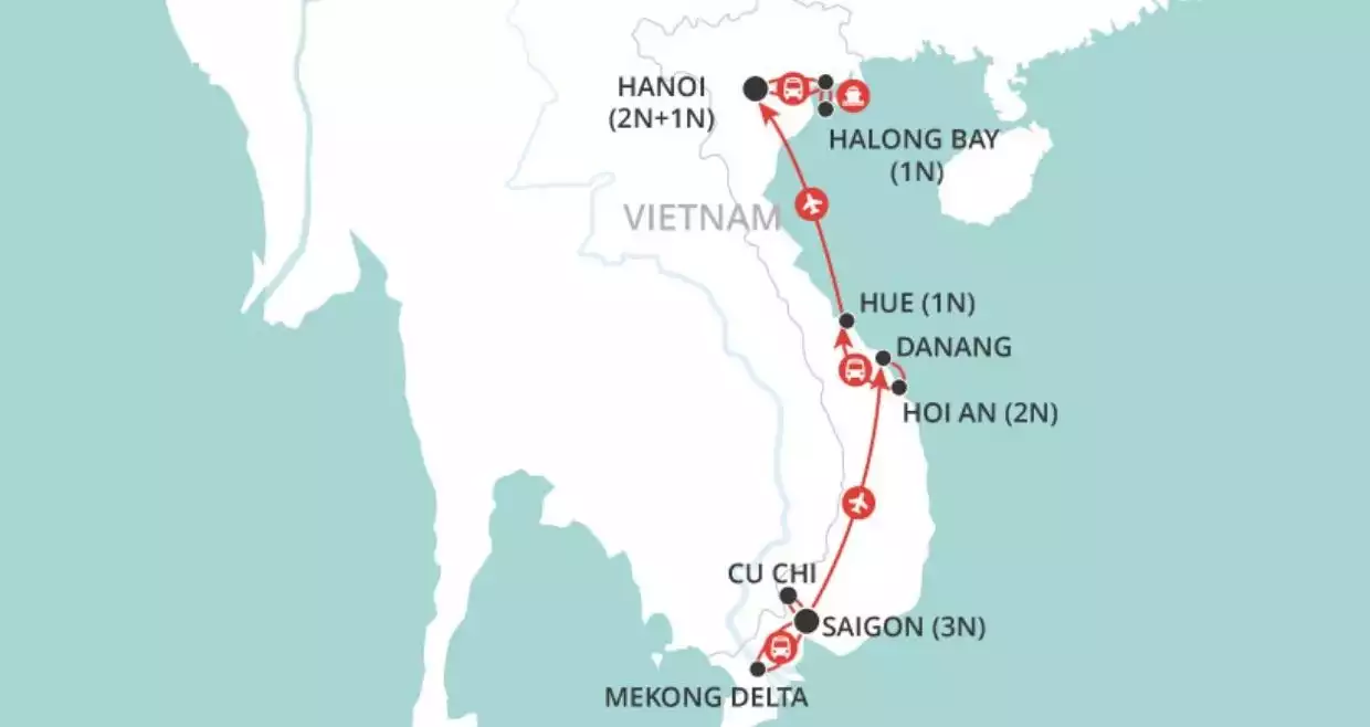 Vietnam Experience map