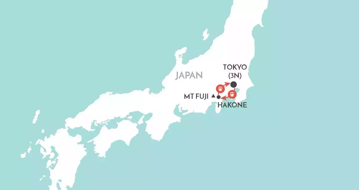 Tokyo & Mount Fuji map