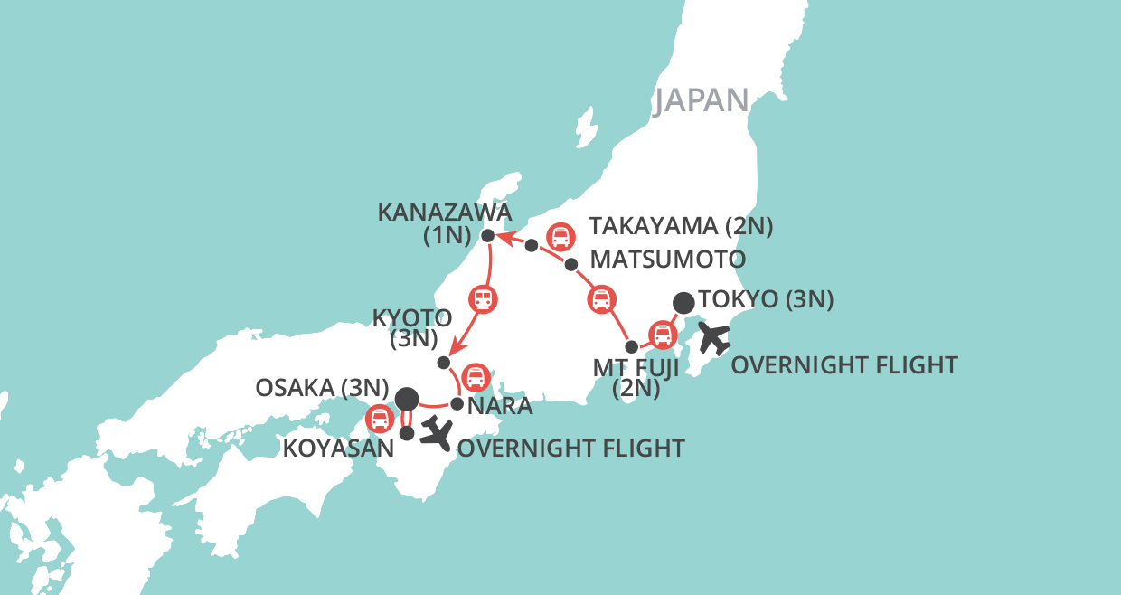Christmas in Japan map