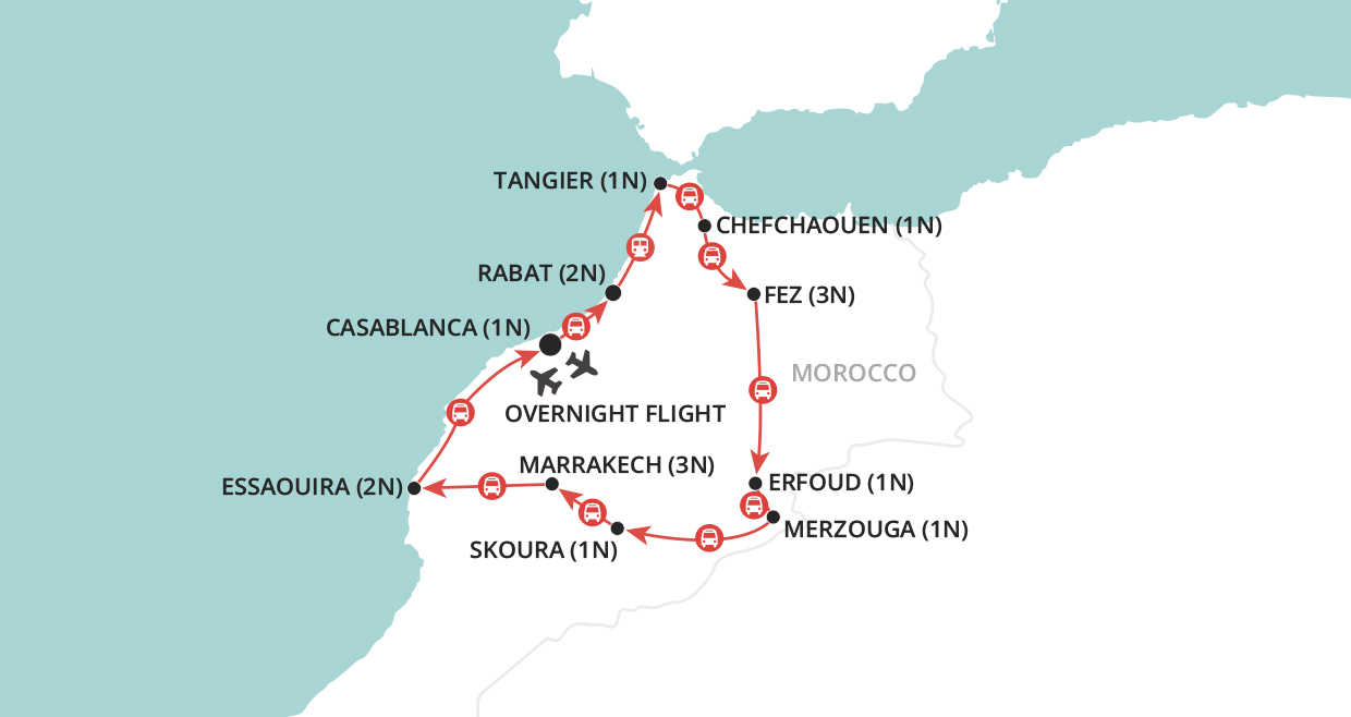 Moroccan Odyssey map