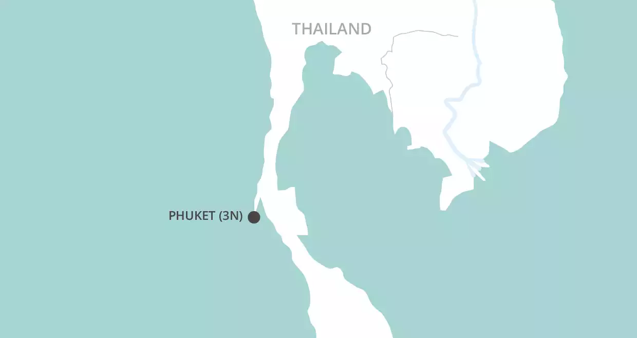Phuket Beach Short Stay map