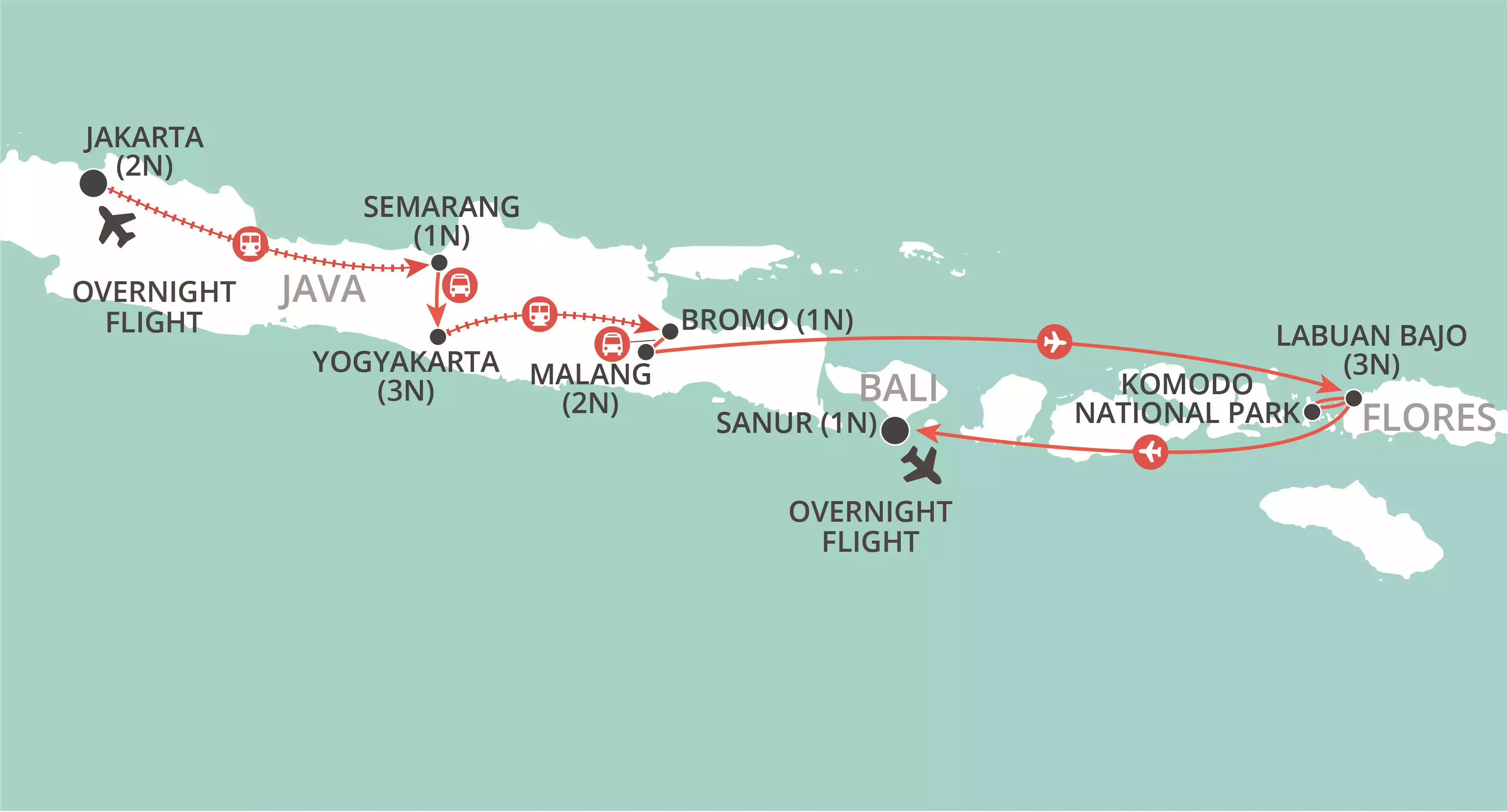 Wonders of Indonesia map