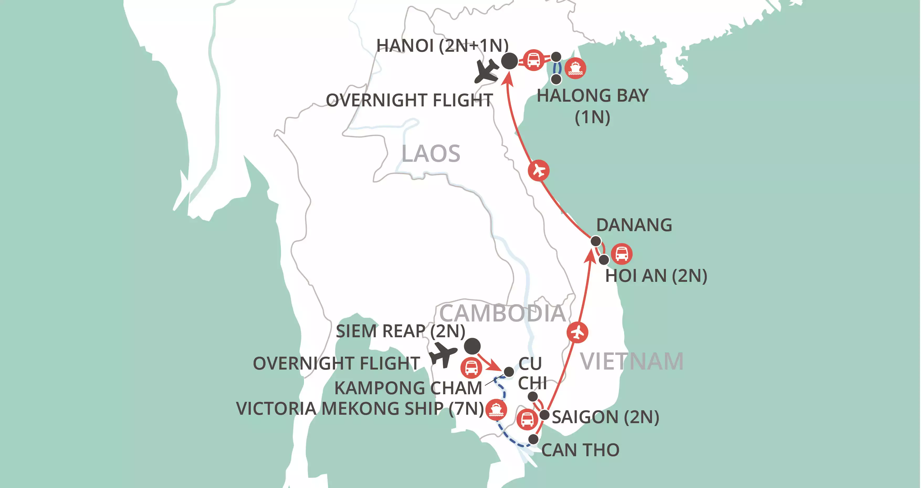 Christmas on the Mekong map