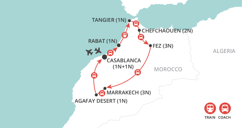 Christmas in Morocco  map
