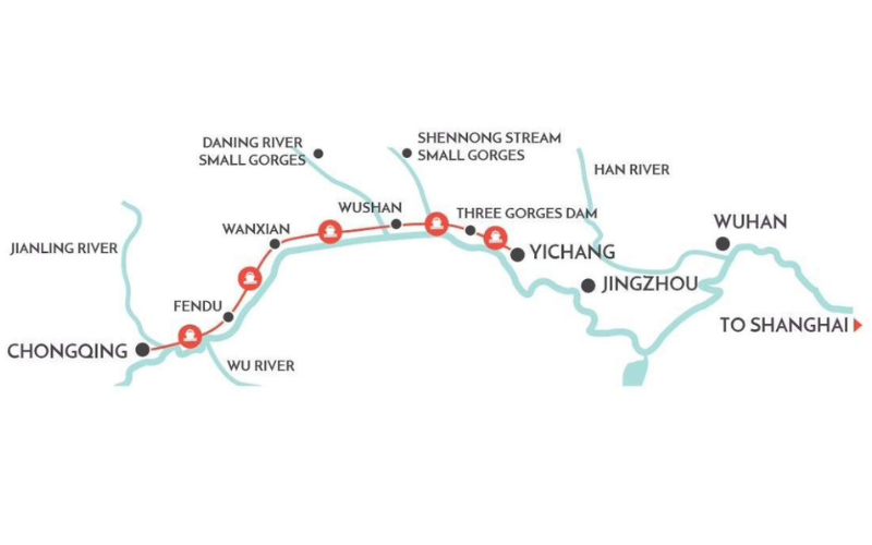 Pure Yangtze Downstream map