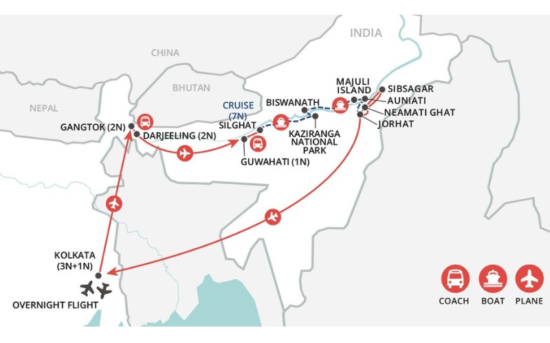 Christmas Beyond the Brahmaputra map