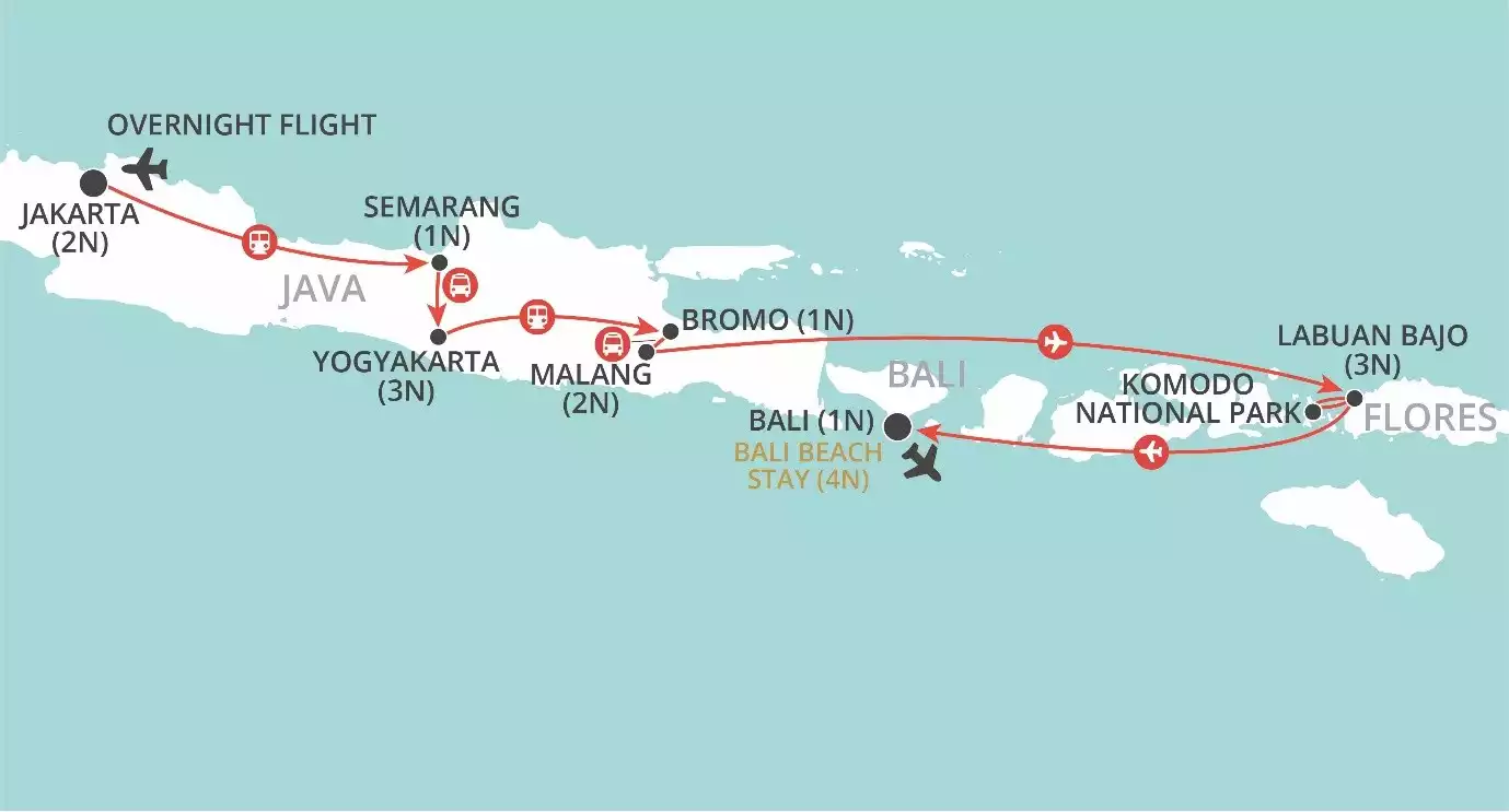 Wonders of Indonesia & Bali Beach map