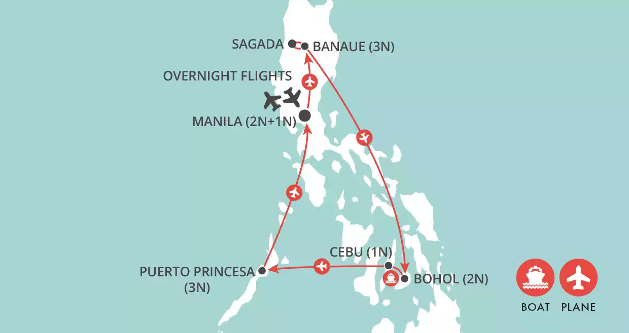 Pearls of the Philippines map