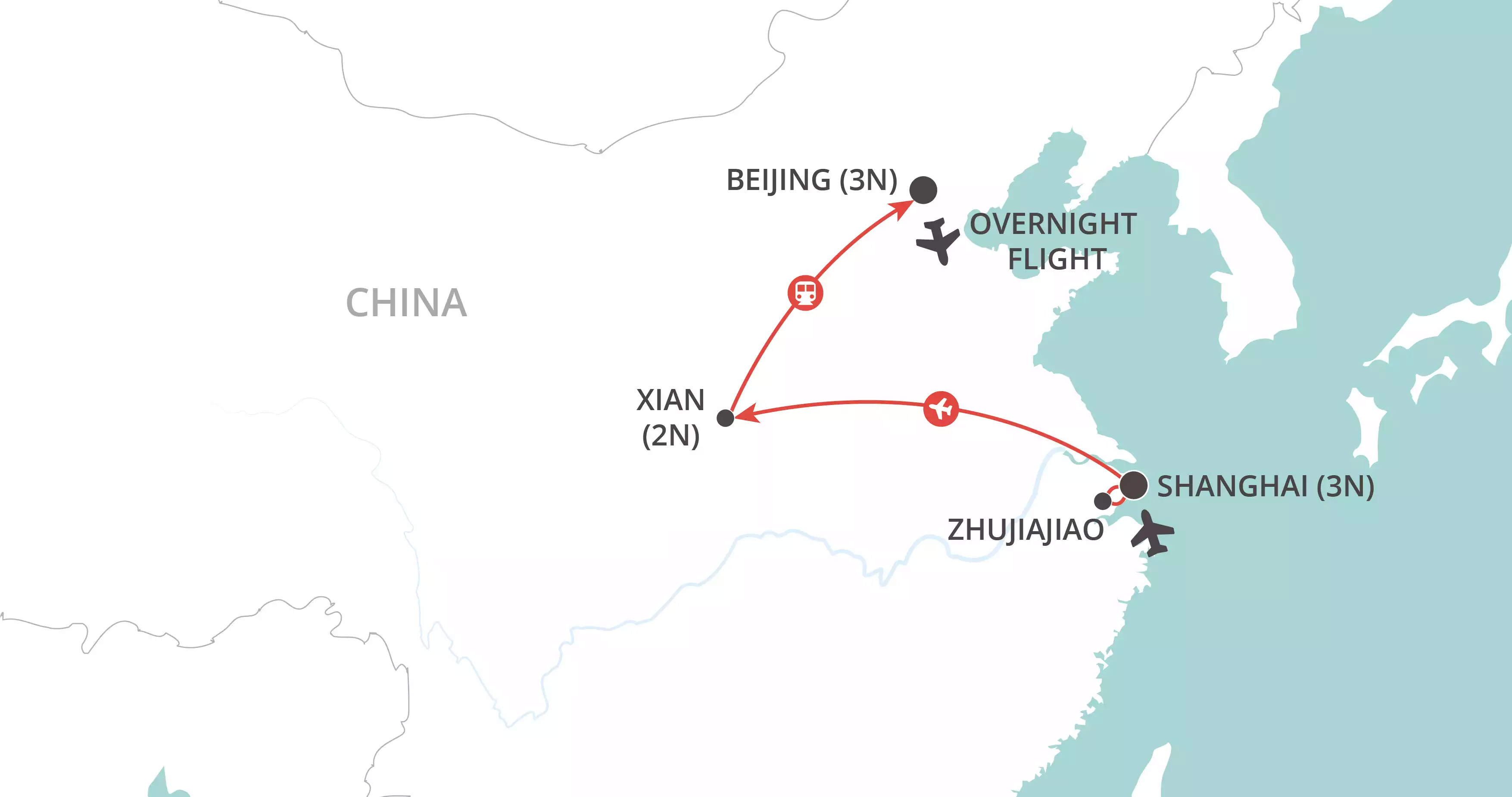 A China Experience map