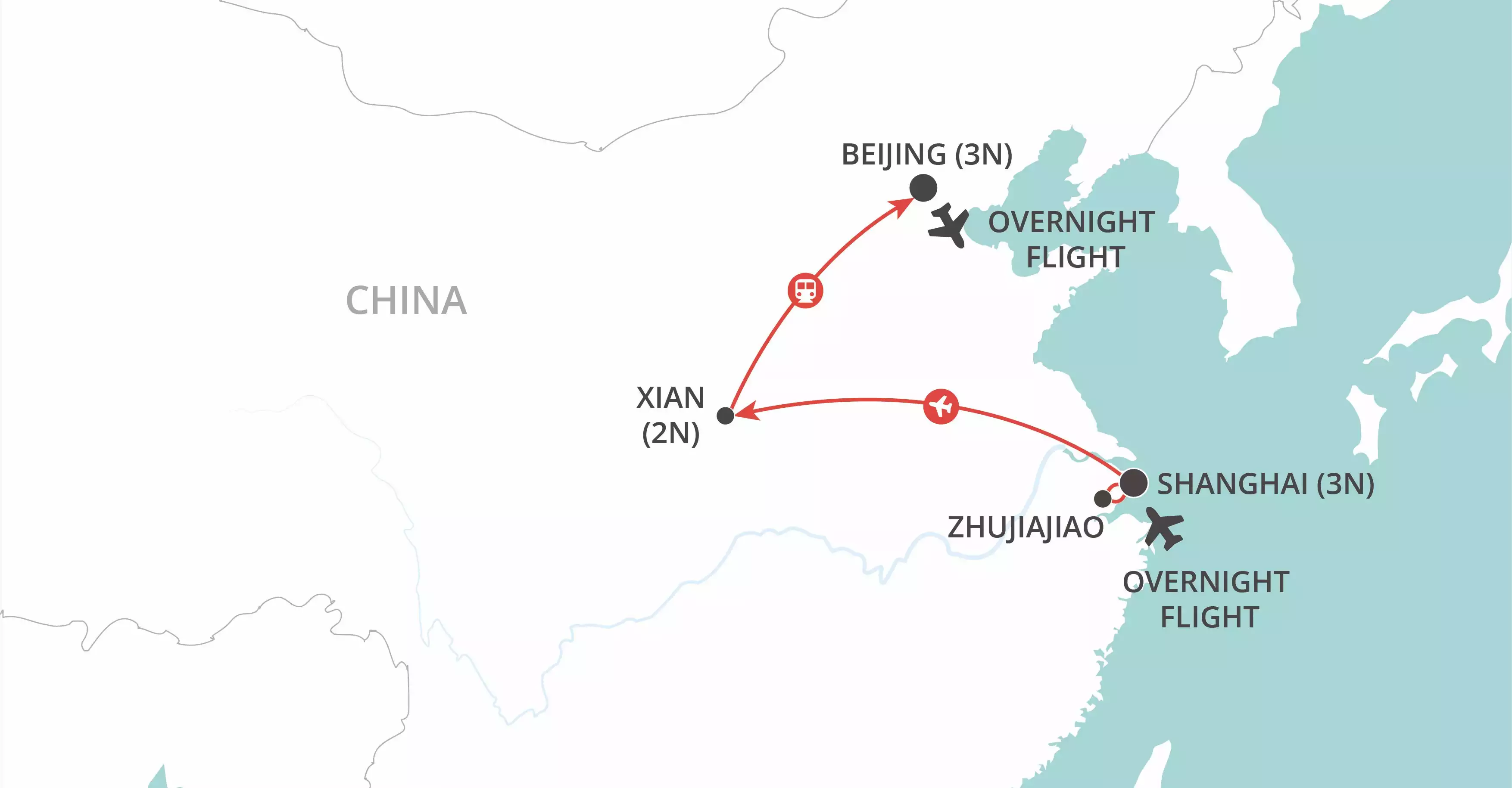 A China Experience map