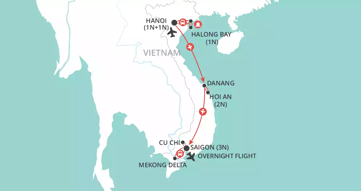 Vietnam Impressions map