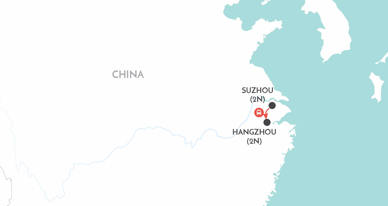 Suzhou &amp; Hangzhou Short Stay map