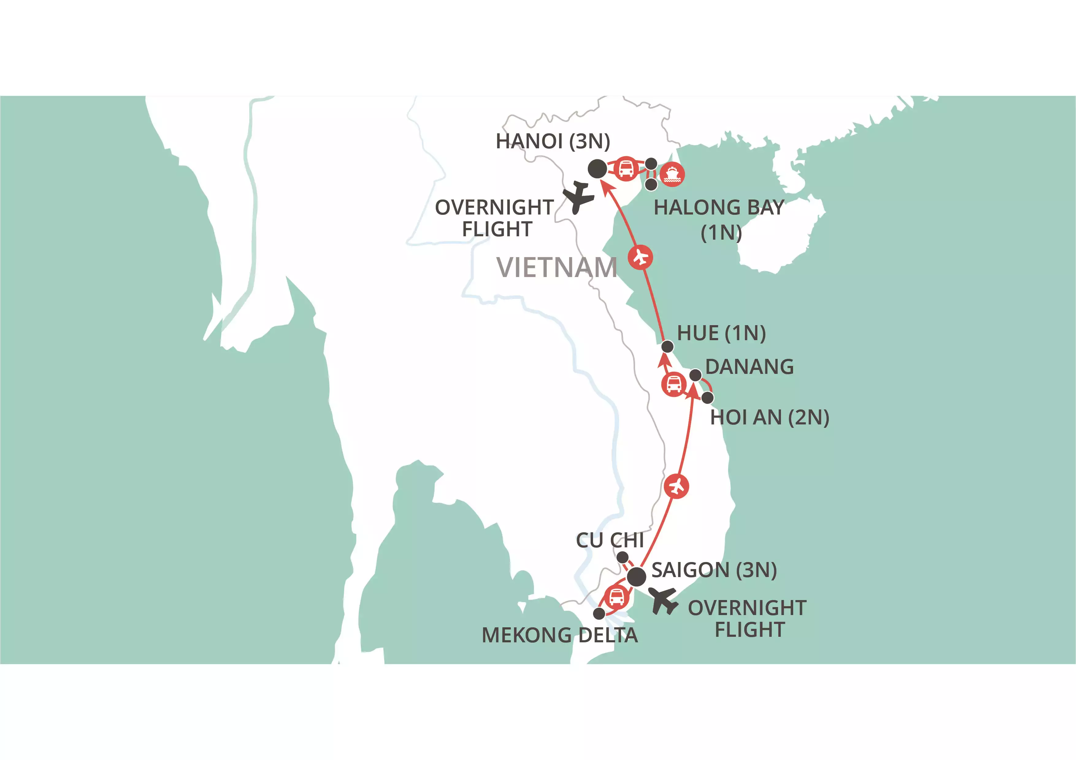 Vietnam at a Glance map