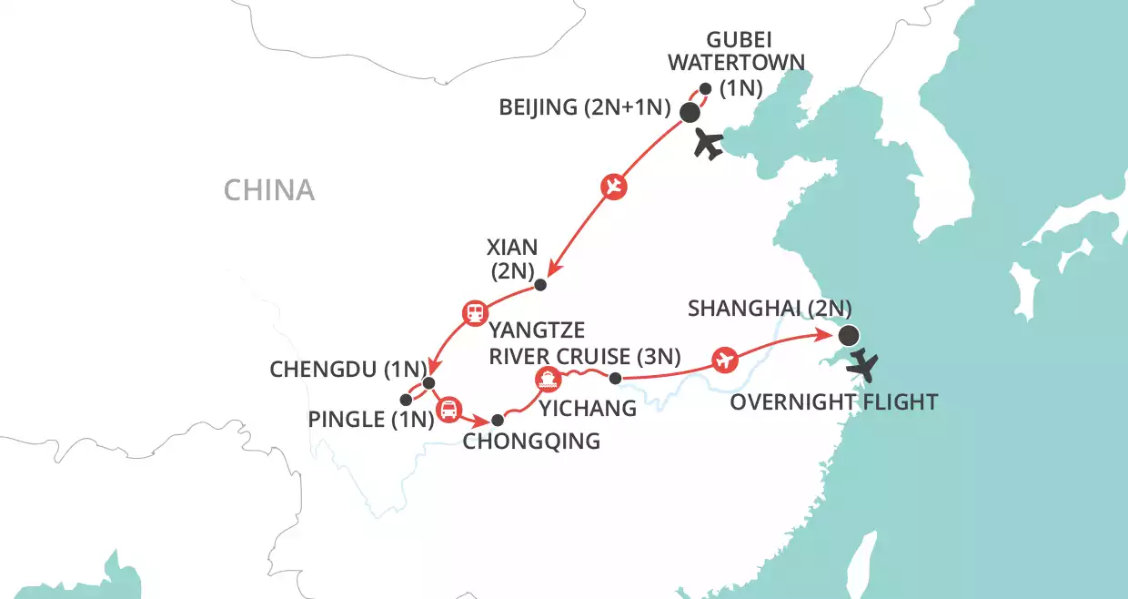 China Explorer map