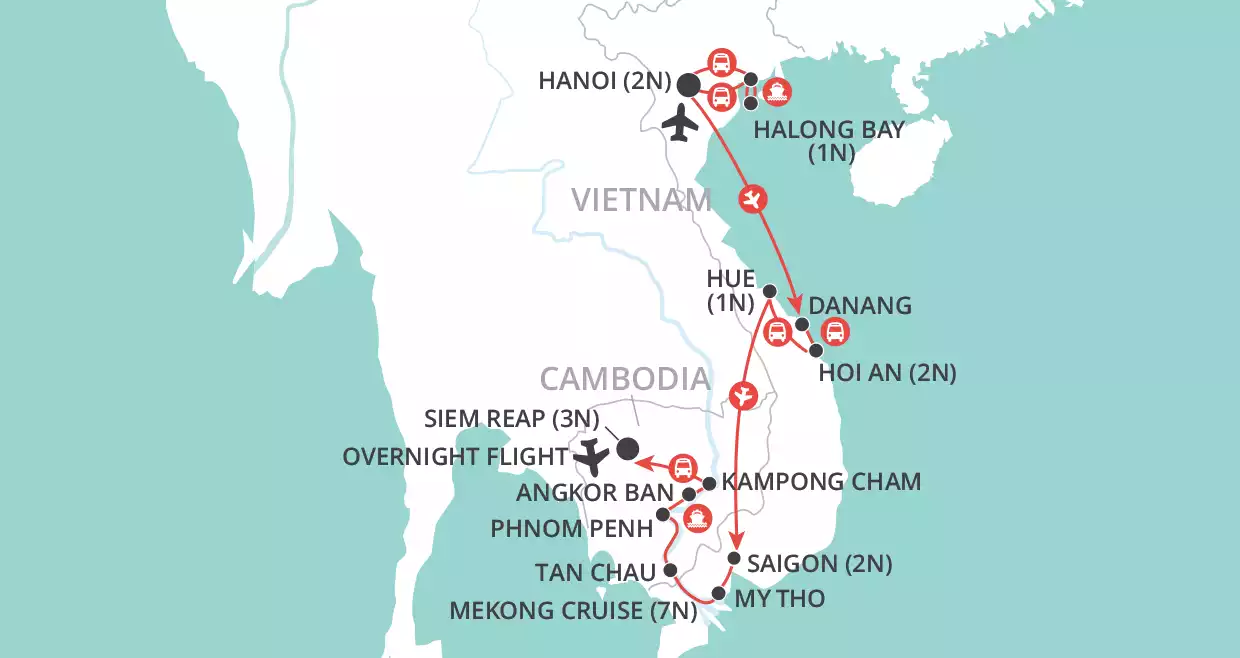 Mekong Odyssey map